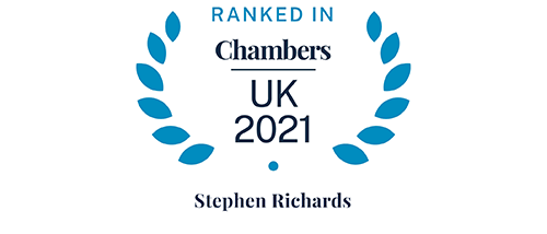Chambers UK 2021 - Ranked in - Stephen Richards